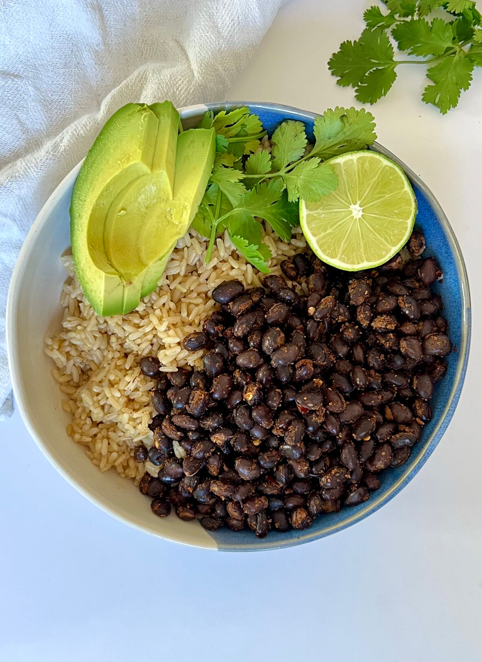 Black bean & avocado bowls